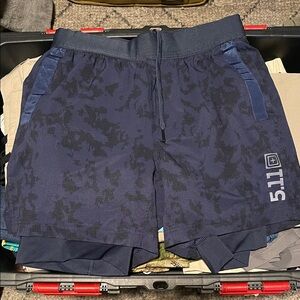 5.11 Tactical Men's Dark Blue Athletic Shorts